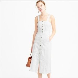 Jcrew white denim midi dress P00
